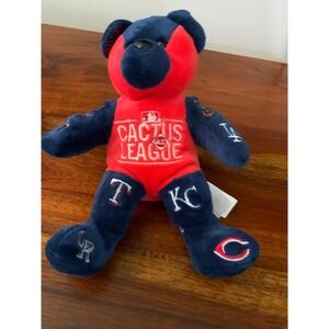 FOCO MLB Cactus League Plush Teddy Bear Multi Team Baseball Logos Red Navy Blue